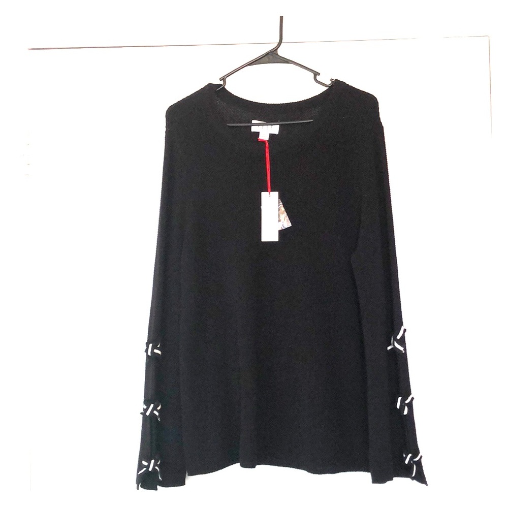 ELLE Bow Sleeve Pullover Sweater, NWT